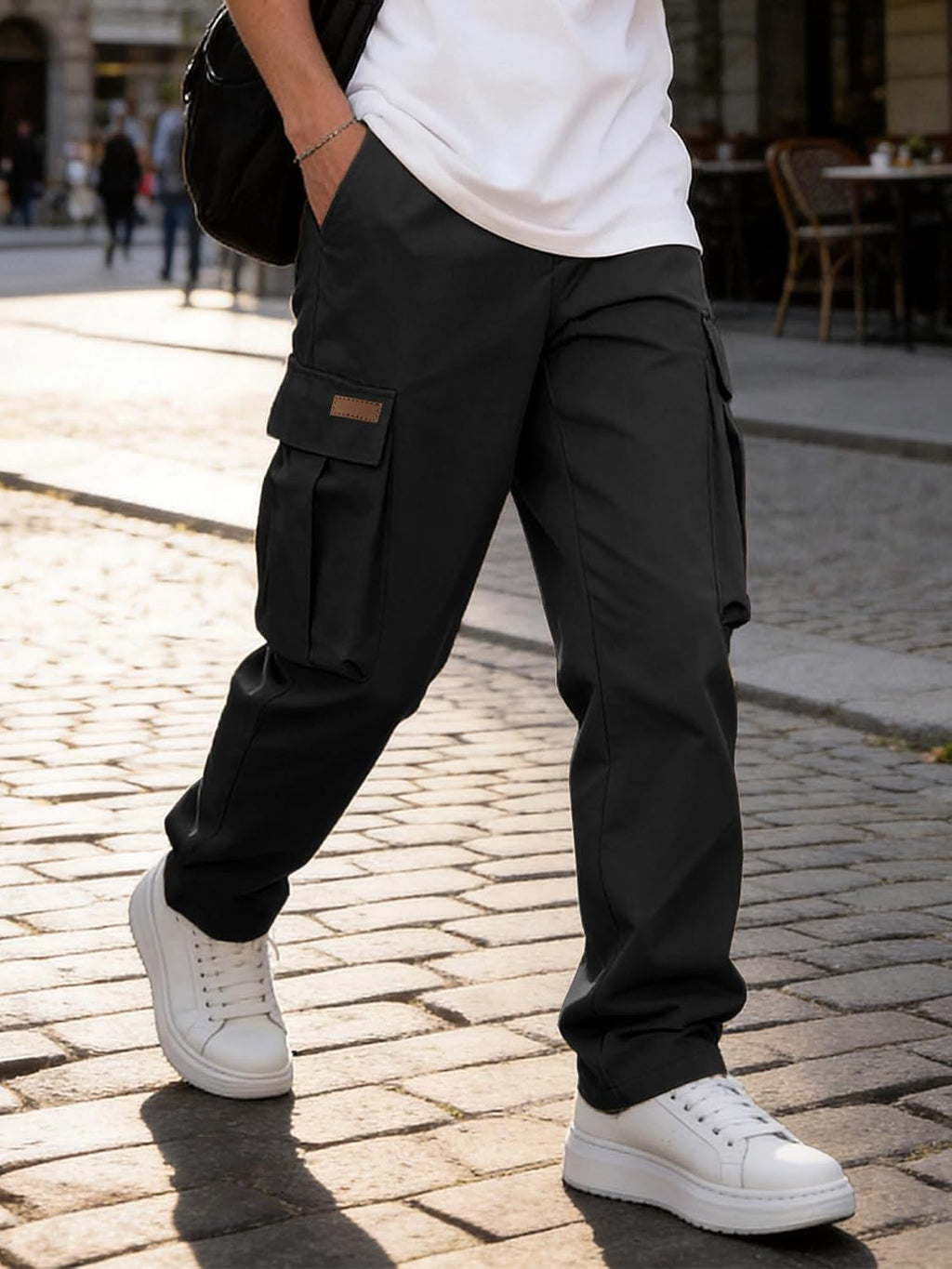Comdecevis Men's Casual Cargo Pants Tactical Work Pants with Pockets