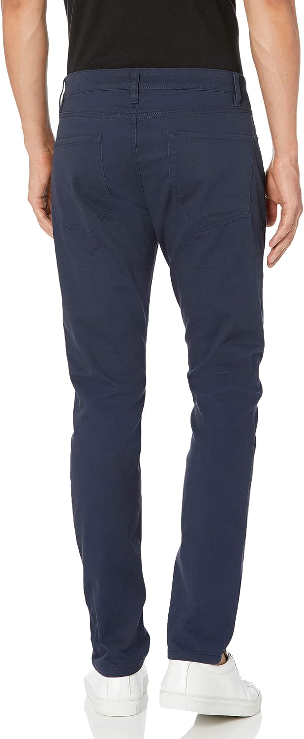 Amazon Essentials Men's 5-Pocket Stretch Twill Jeans-Inspired Casual Pants, Navy, 36W x 31L