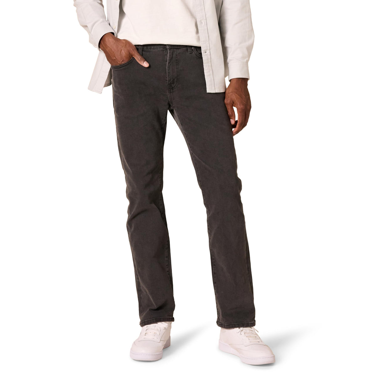 Amazon Essentials Men's Straight-Fit Stretch Jean, Light-Stretch Denim