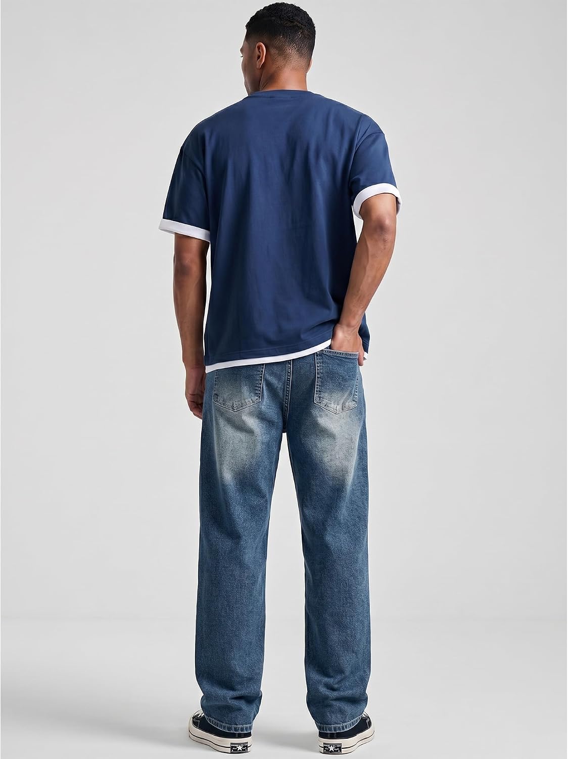 JMIERR Mens Baggy Jeans Wide Leg Y2K Loose Fit Denim Pants