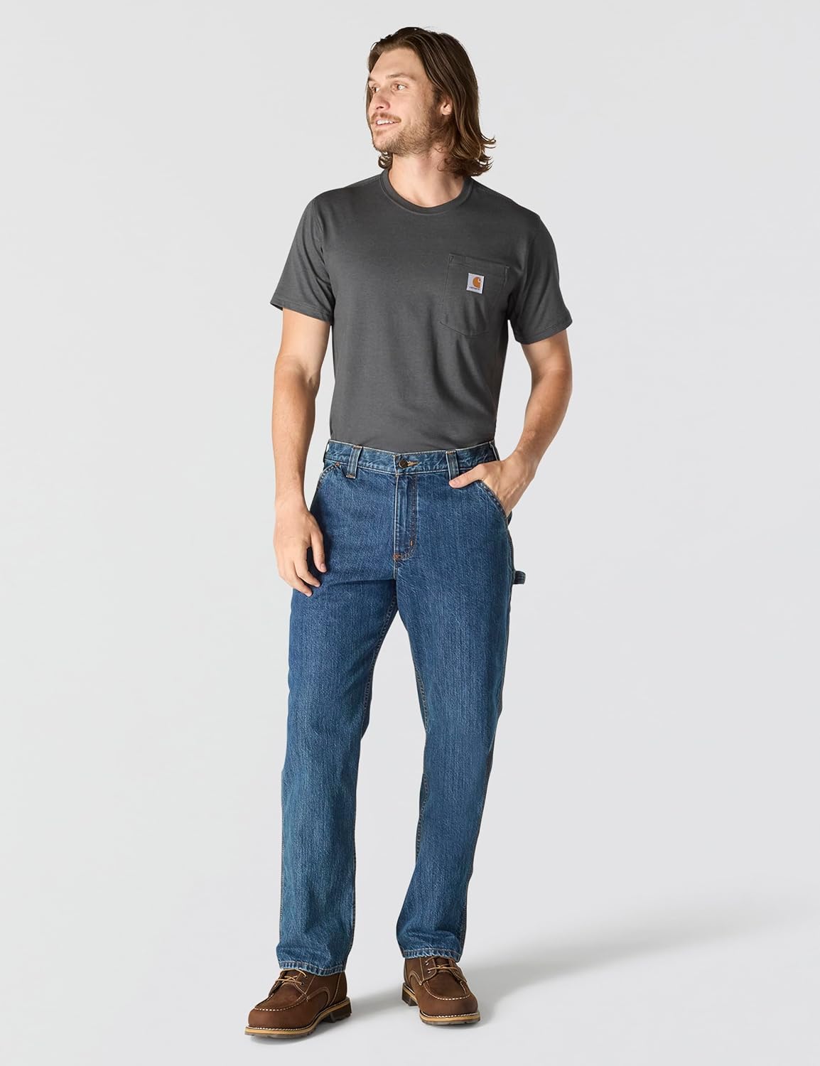 Carhartt Men's Loose Straight Denim Dungaree