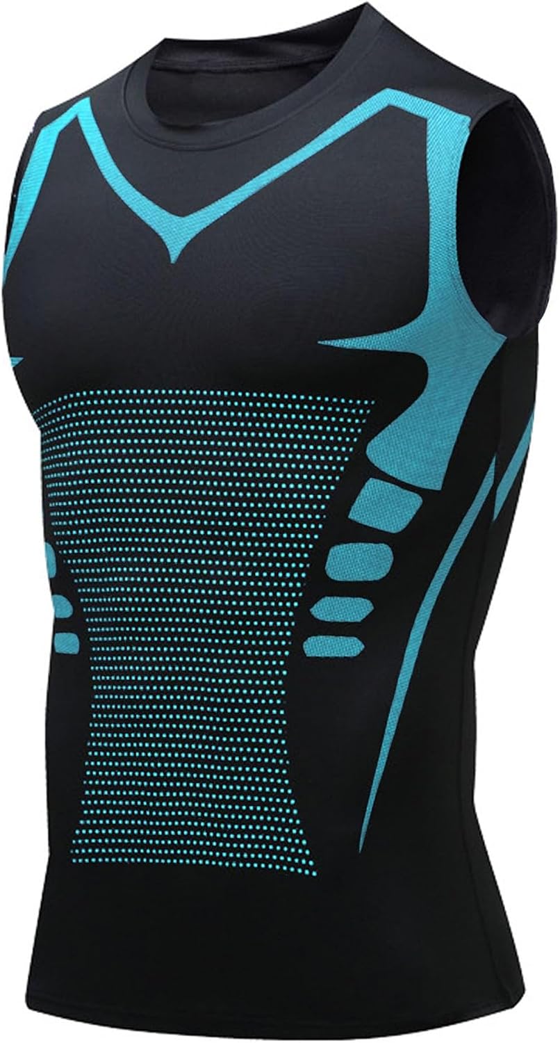 Compression Shirt Men Slimming Body Shaper Vest Crewneck Workout Tank Top