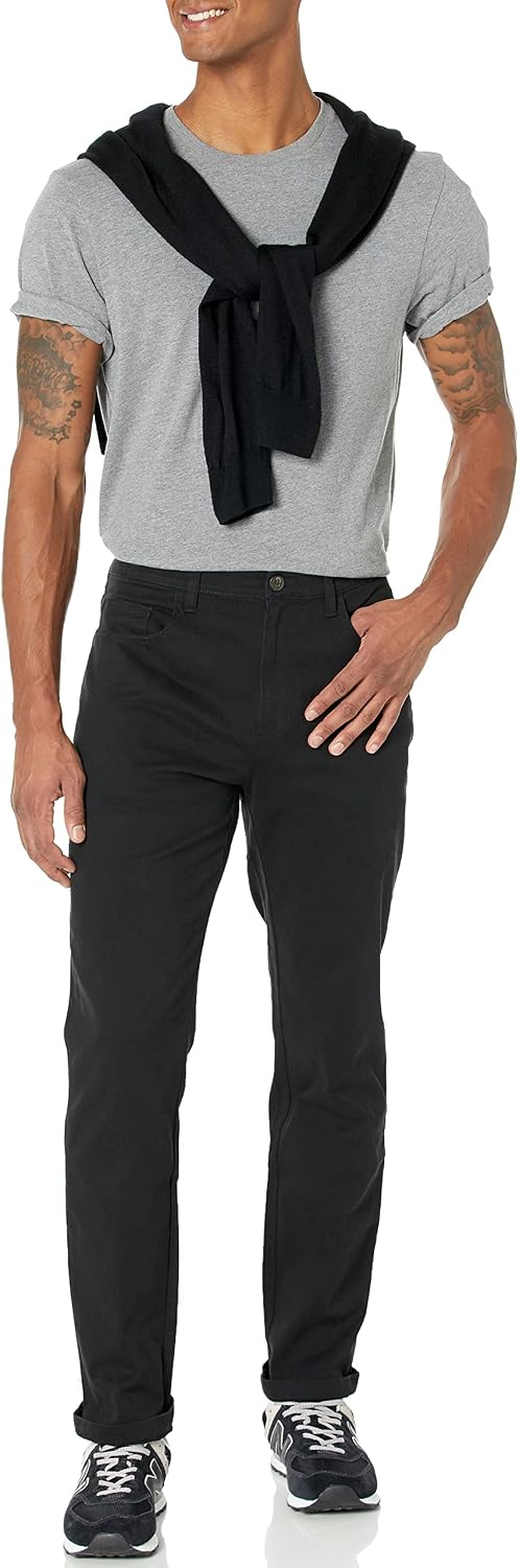 Amazon Essentials Men's Athletic Fit Chinos, Work Pants, 5-Pocket, Cotton Stretch