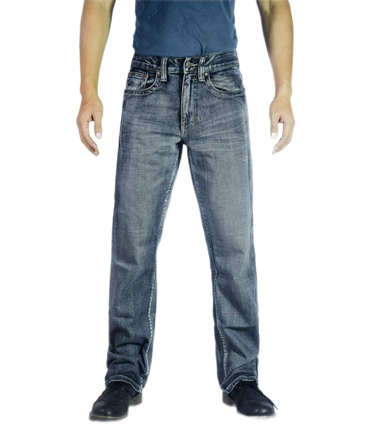 Flypaper Men’s Fashion Bootcut Blue Jeans Regular Fit Mens Work Pants