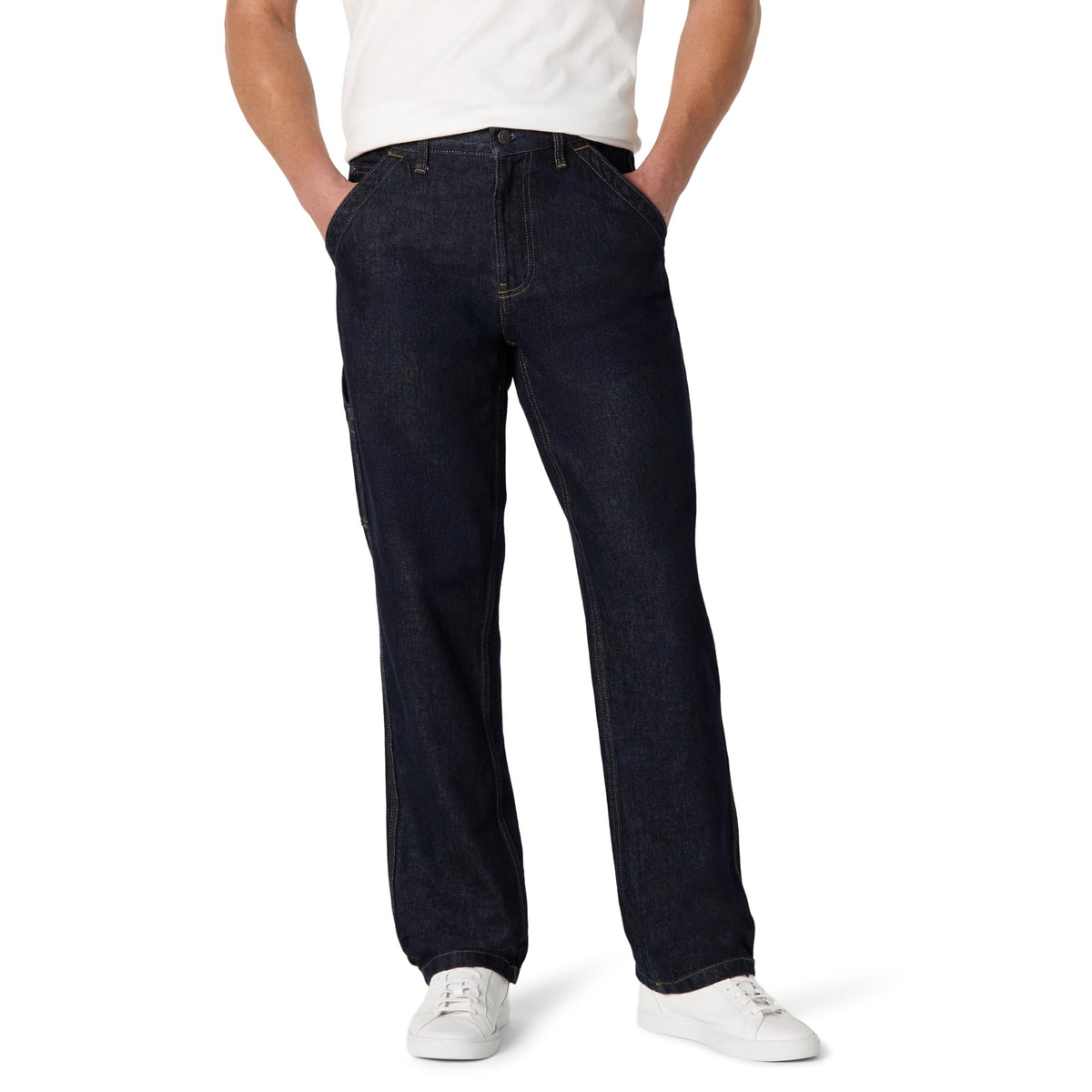 Amazon Essentials Men's Heavyweight Rigid Relaxed-Fit Workwear Carpenter Jeans with Pockets