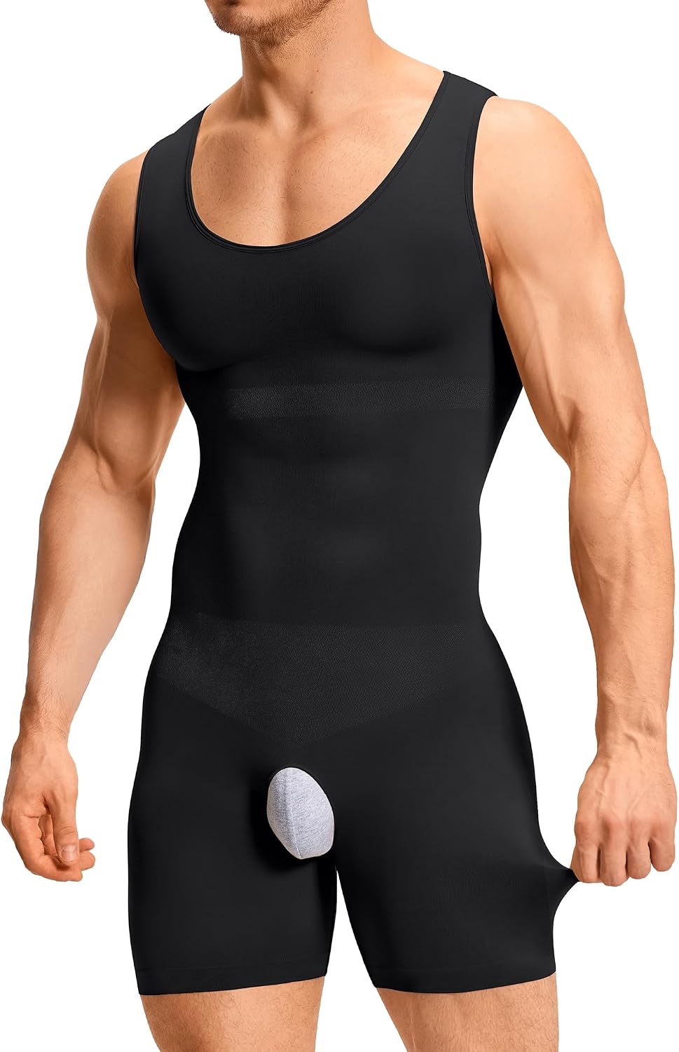 TAILONG Mens Shapewear Tummy Control Bodysuit Sleeveless Compression Shirts Slimming Body Shaper Fajas Para Hombres