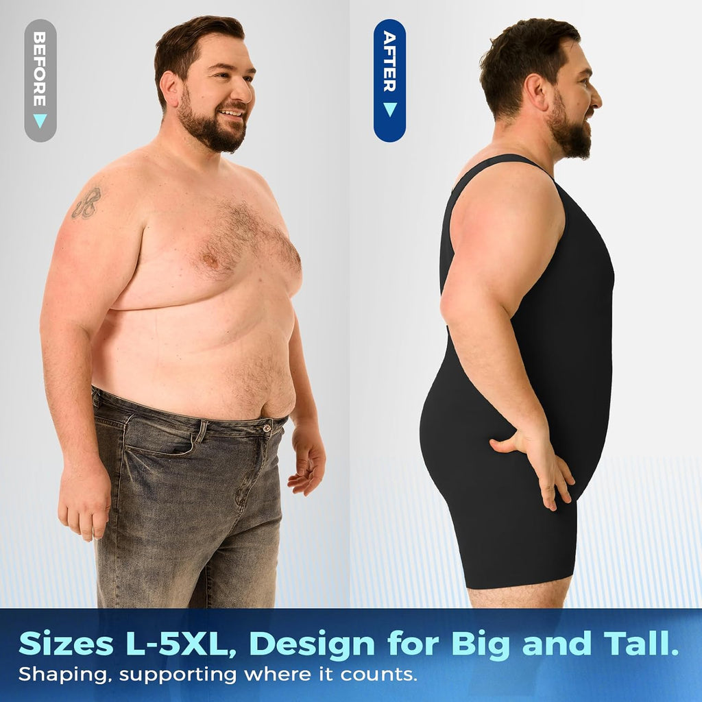 Plus Size Mens Tummy Control Shapewear Fajas Para Hombres Bodysuit