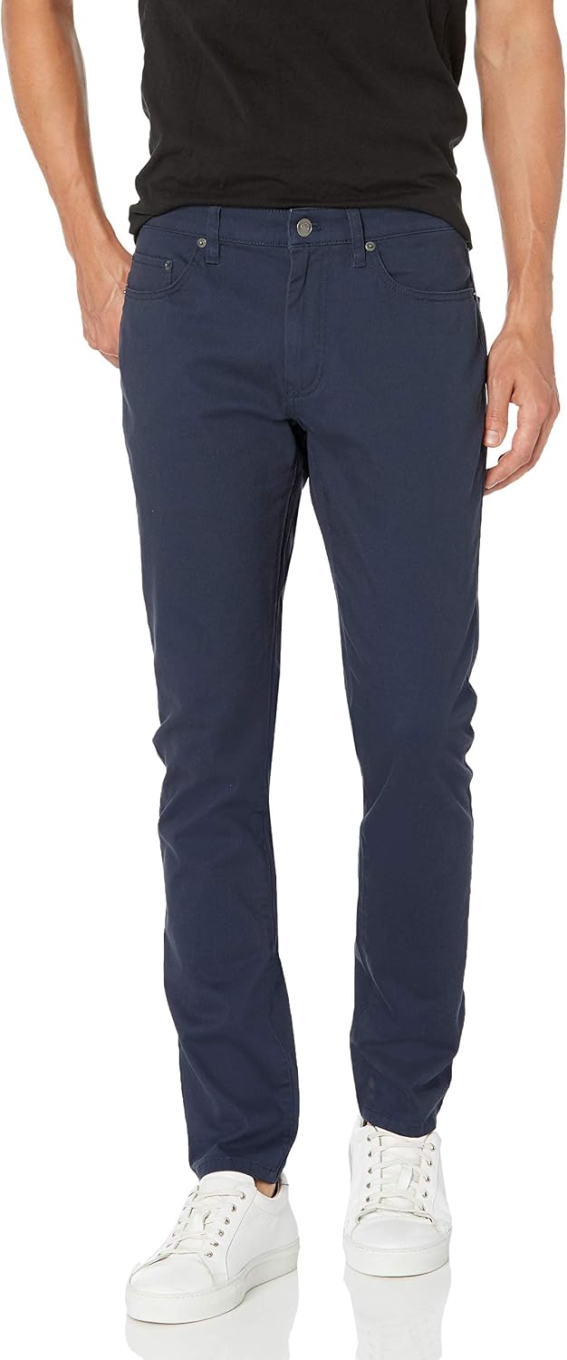 Amazon Essentials Men's 5-Pocket Stretch Twill Jeans-Inspired Casual Pants, Navy, 36W x 31L