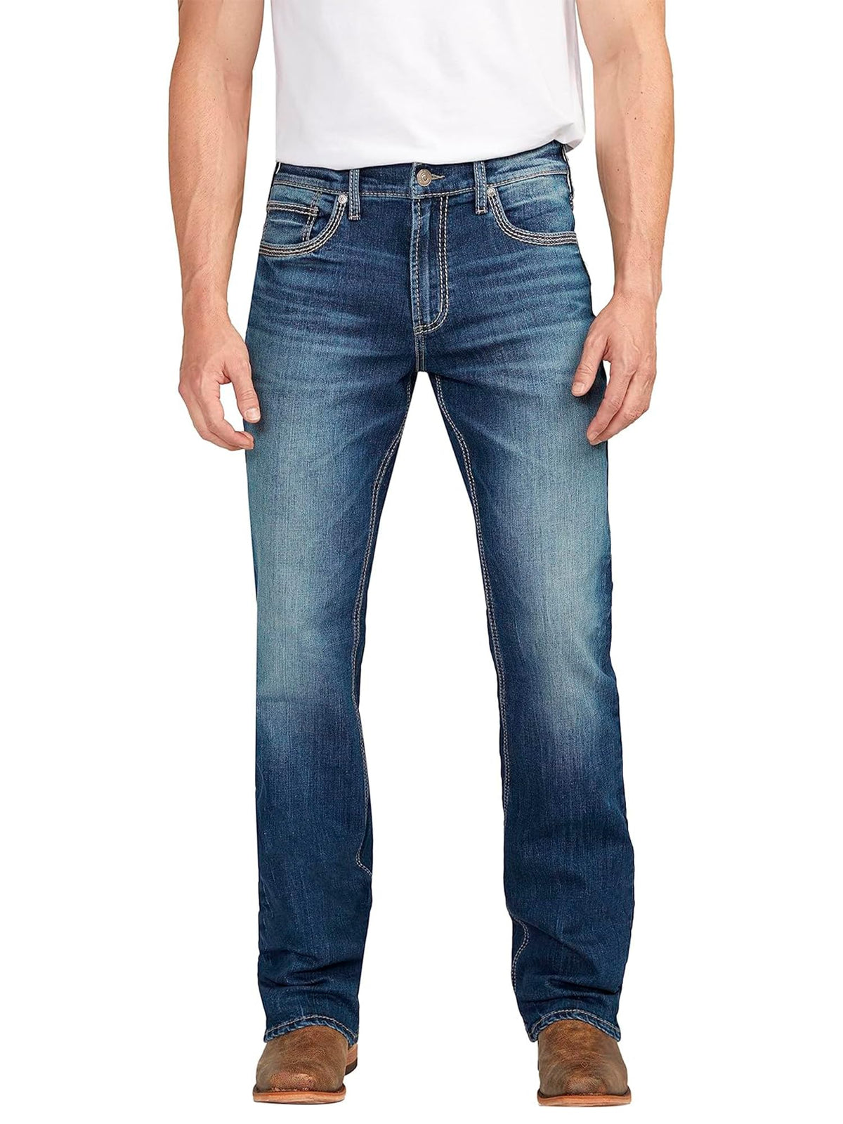 Silver Jeans Co. Mens Jace Slim Fit Bootcut Jeans