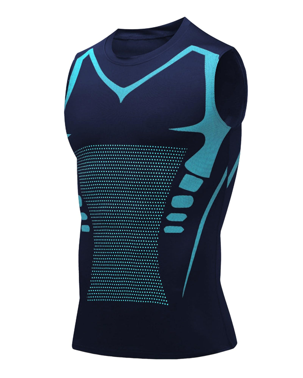 Compression Shirt Men Slimming Body Shaper Vest Crewneck Workout Tank Top