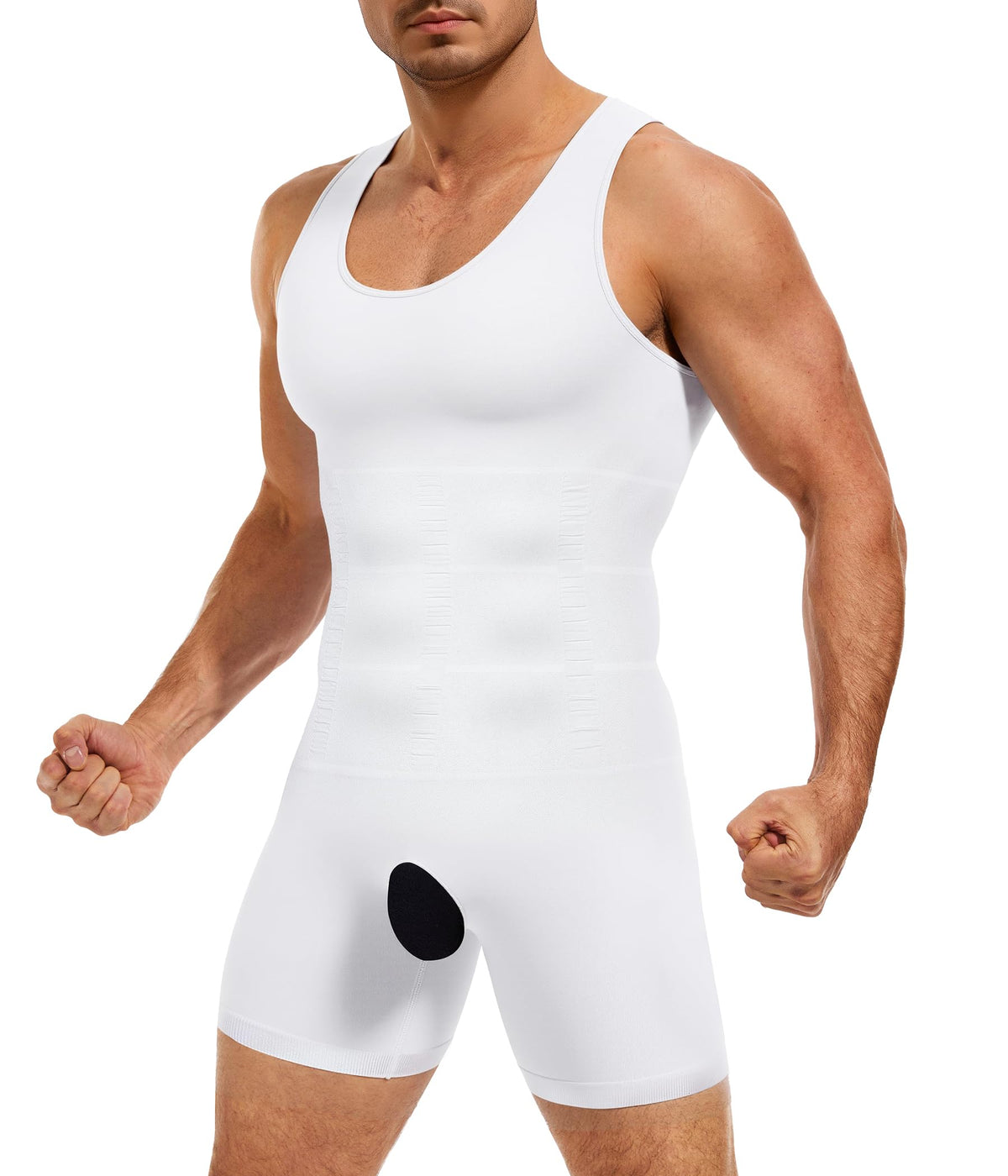 TAILONG Mens Shapewear Tummy Control Bodysuit Slimming Tank Top Full Body Shaper Sleeveless Compression Shirts