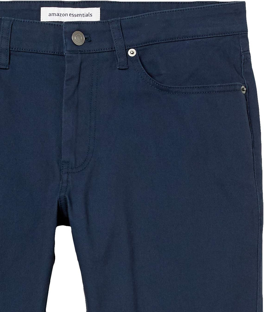 Amazon Essentials Men's 5-Pocket Stretch Twill Jeans-Inspired Casual Pants, Navy, 36W x 31L