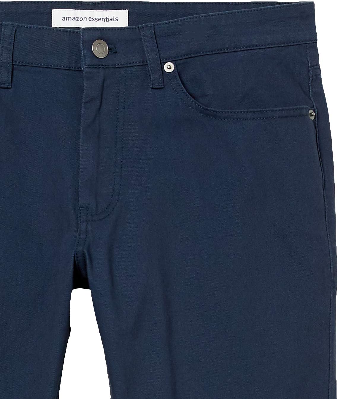 Amazon Essentials Men's 5-Pocket Stretch Twill Jeans-Inspired Casual Pants, Navy, 36W x 31L