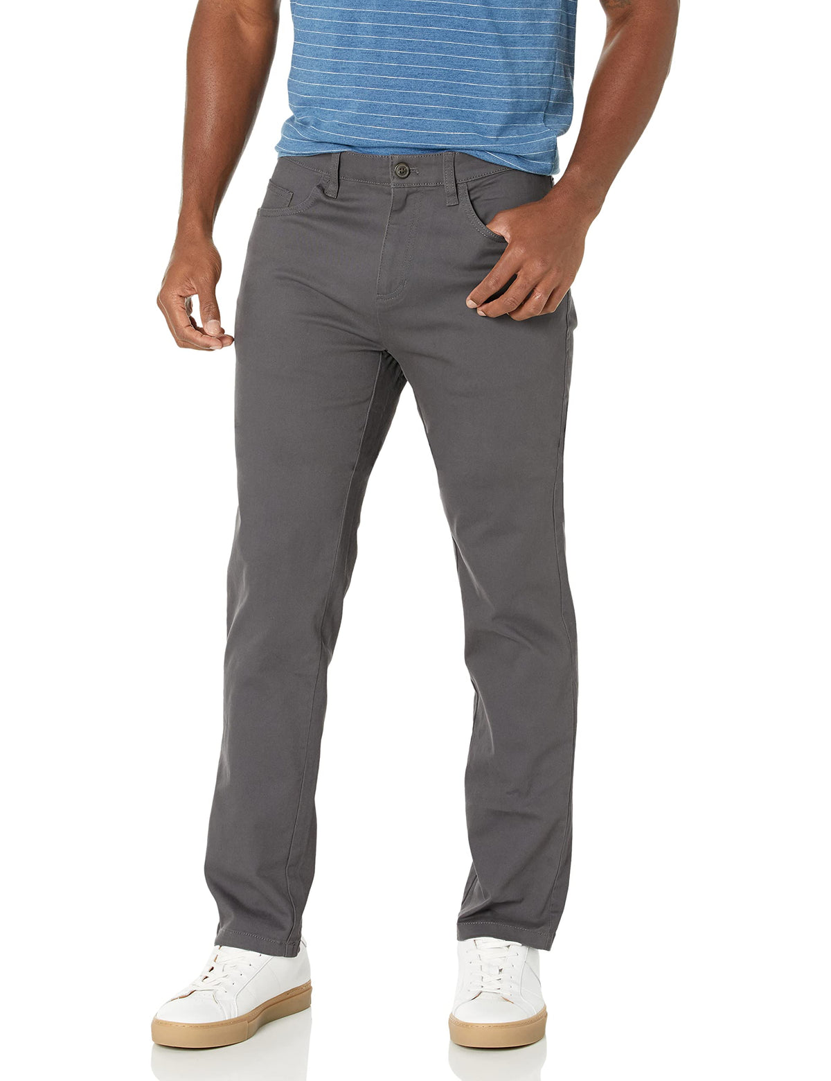 Amazon Essentials Men's Athletic Fit Chinos, Work Pants, 5-Pocket, Cotton Stretch