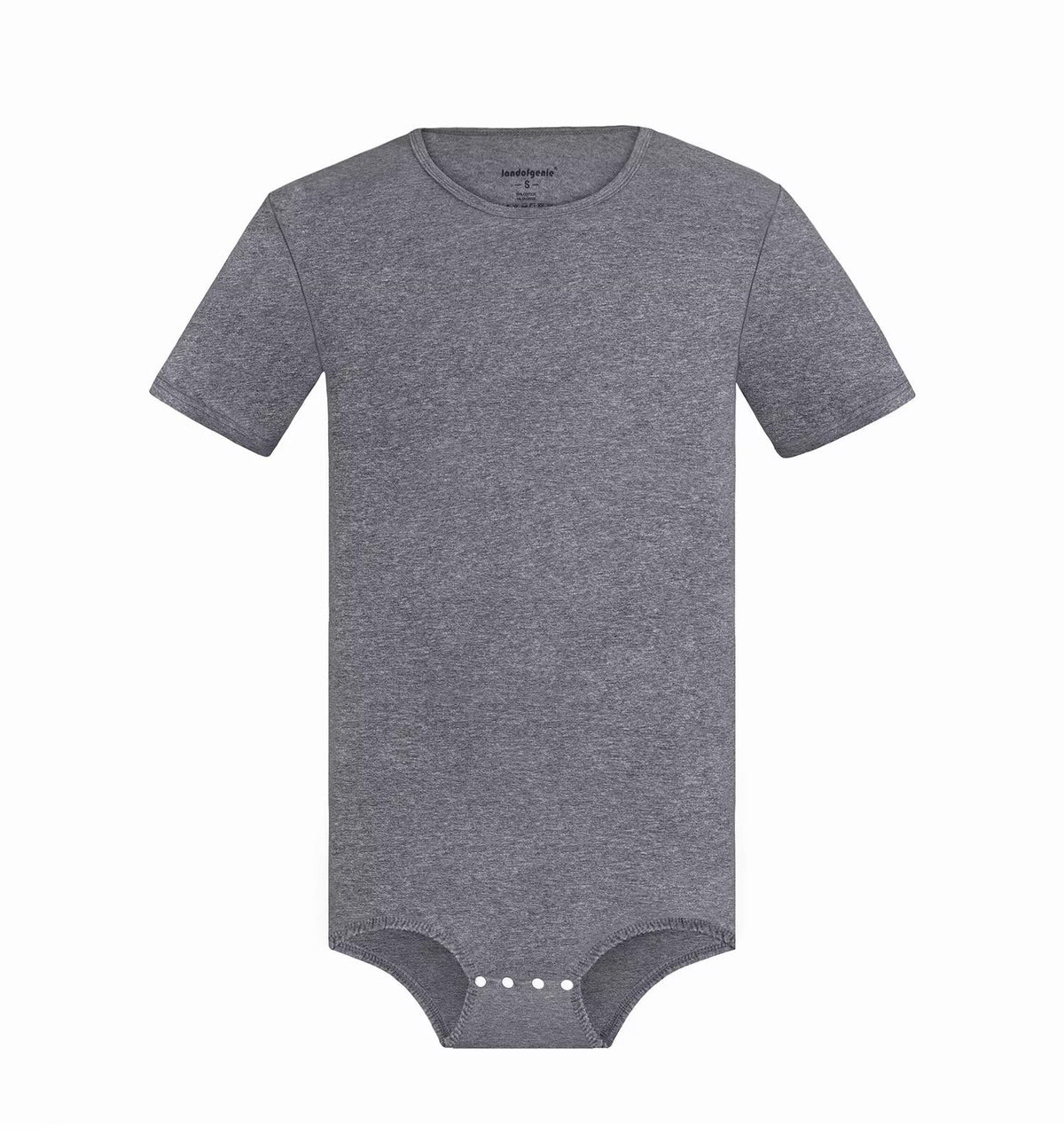 Landofgenie Mens Short Sleeve Onesie Solid Basic Bodysuit Pajama