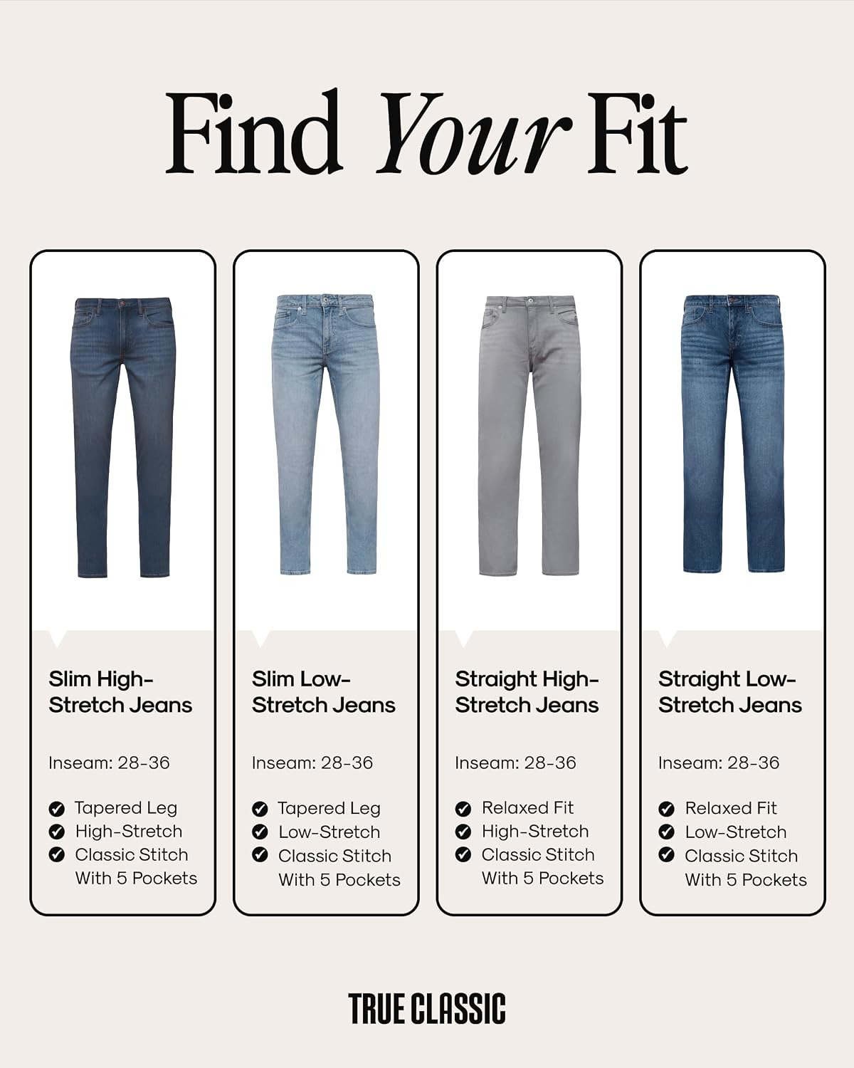 True Classic Jeans for Men