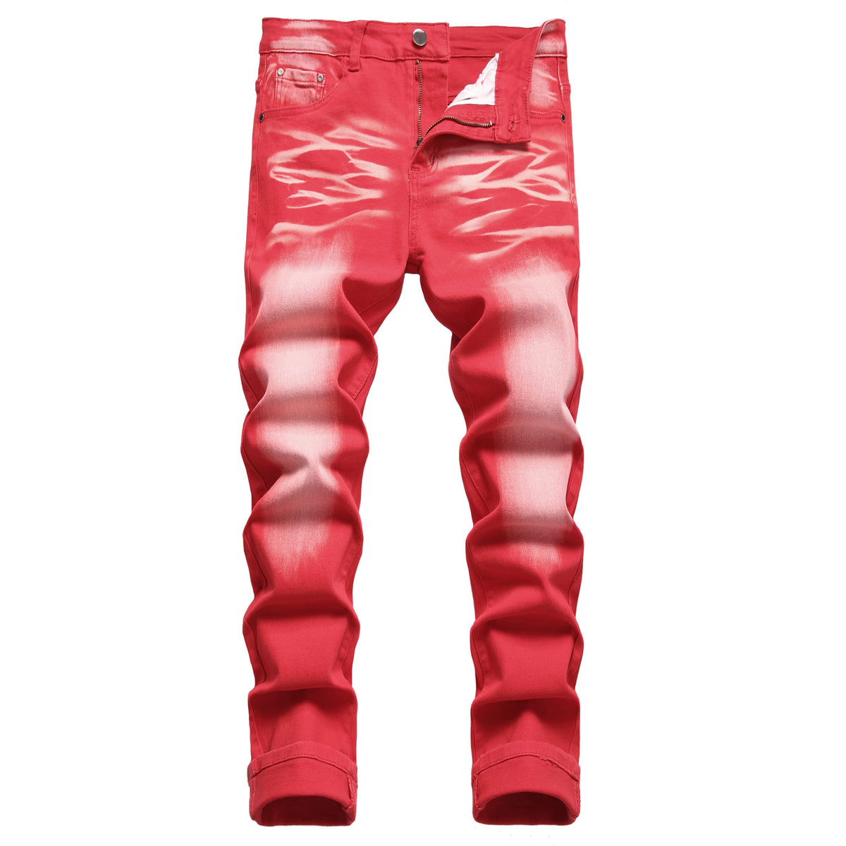 JUNBAOSS Men's Slim Fit Stretch Jeans Ripped Skinny Jeans for Men, Distressed Straight Leg Fashion Comfort Flex Waist Pants