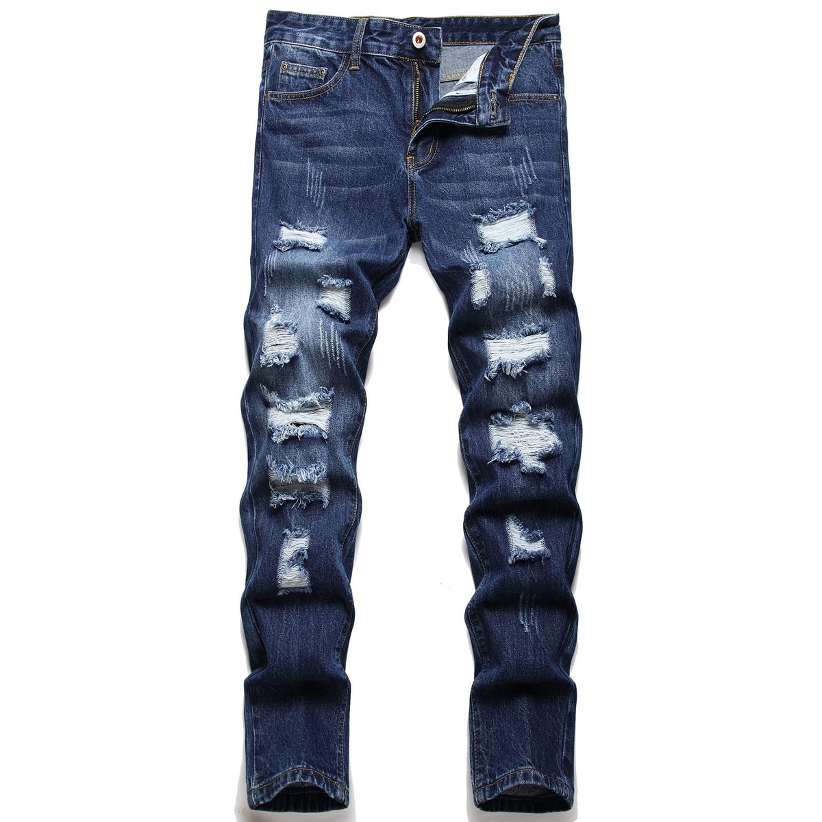 AITITIA Men's Ripped Regular Fit Jeans