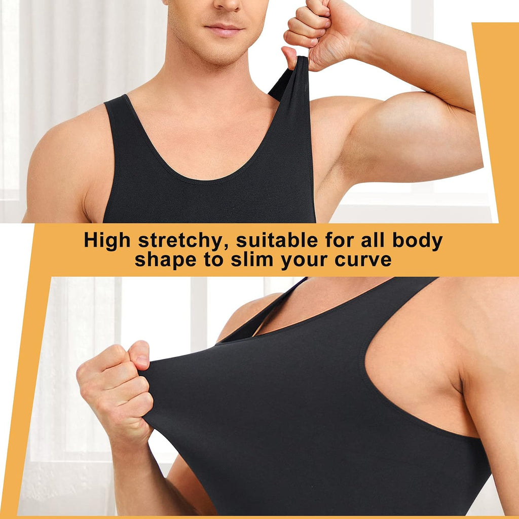 Men's Full Body Shapewear Compression Bodysuit Tummy Control