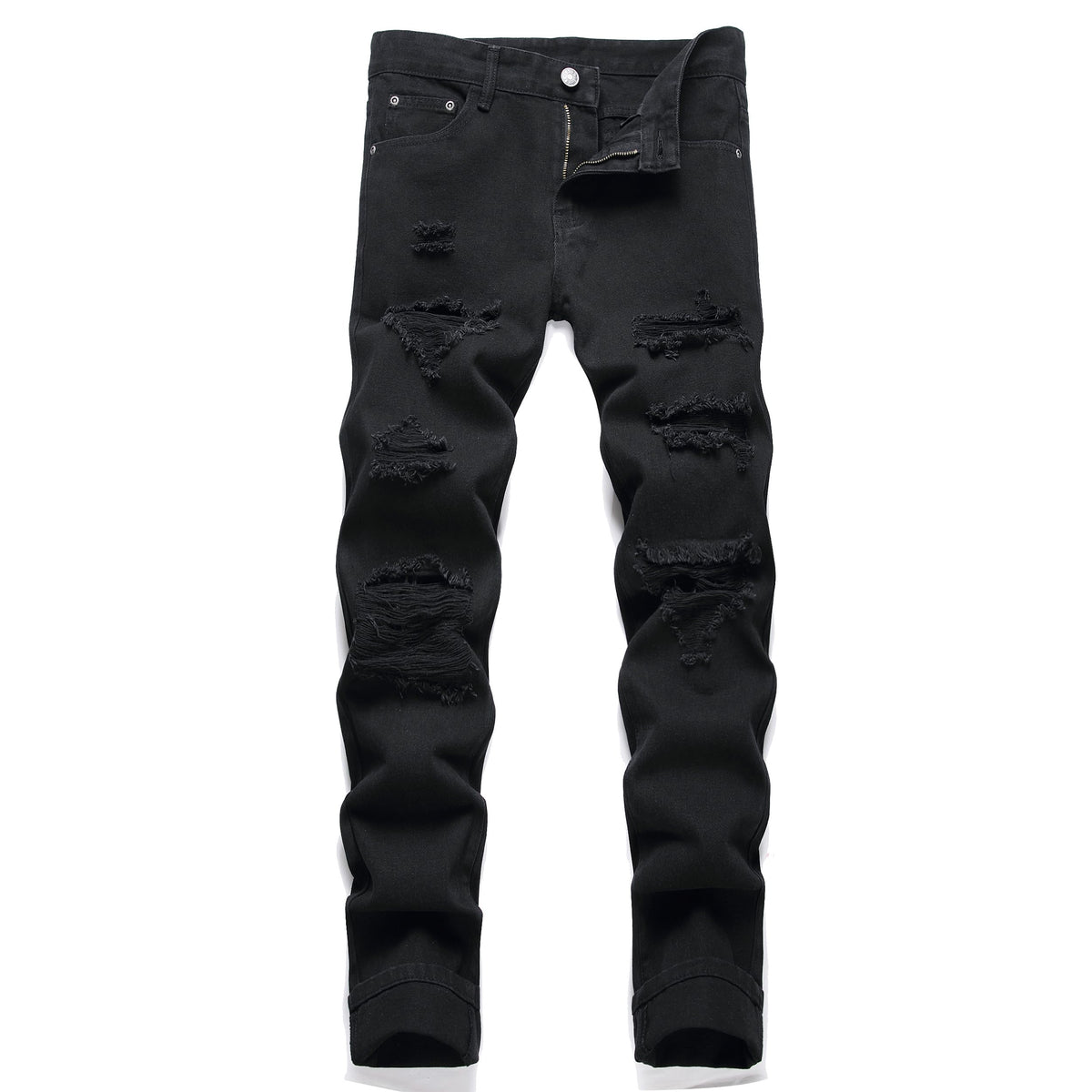 AITITIA Men's Ripped Regular Fit Jeans
