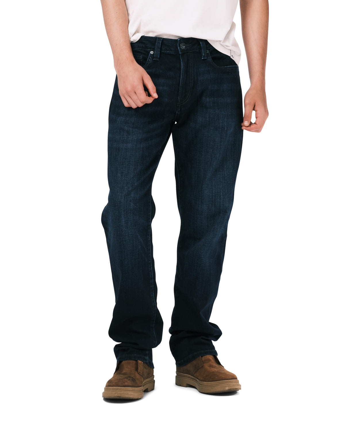Buffalo David Bitton Mens Relaxed Straight Leg Driven Jean with Stretch Fabric