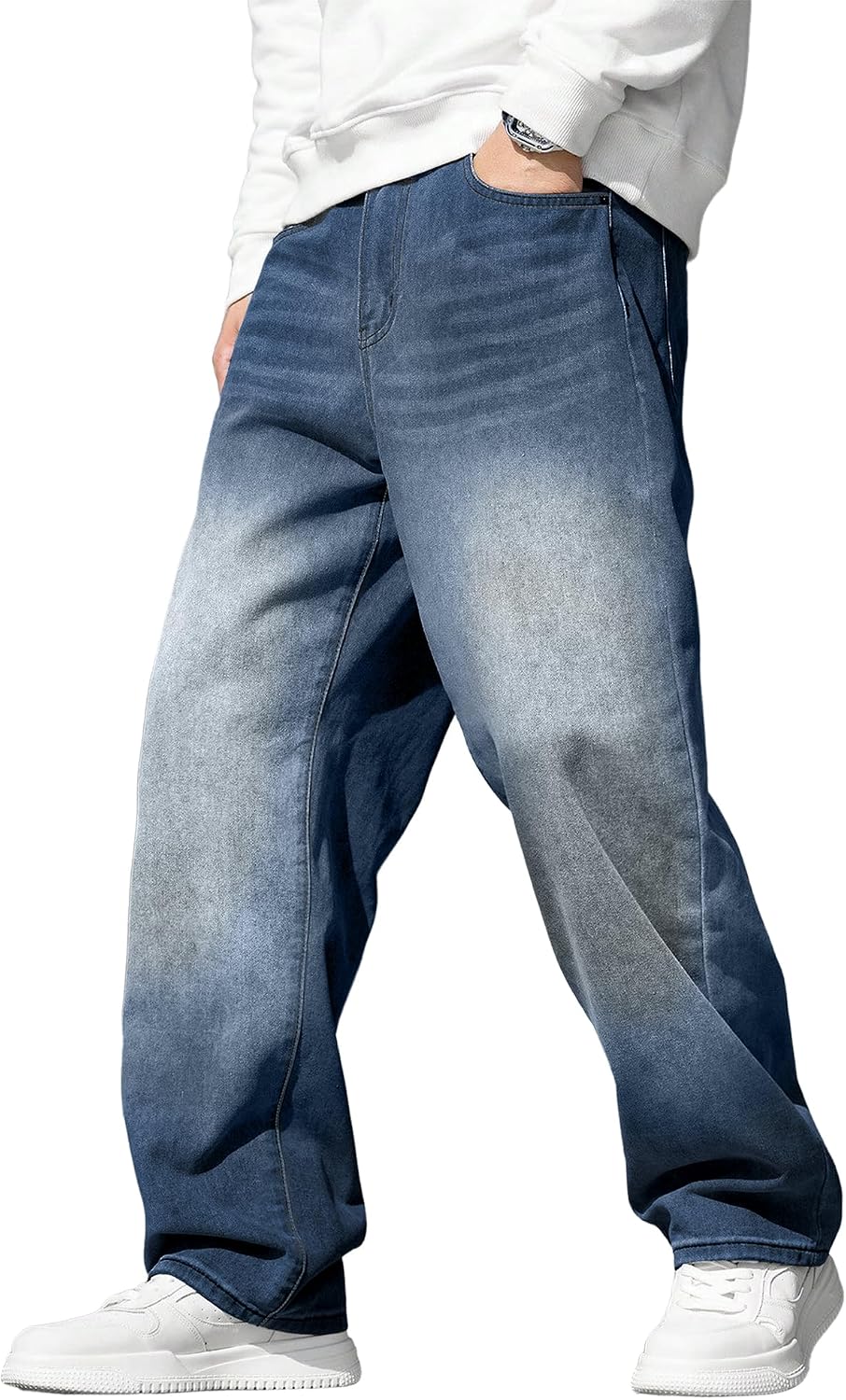 JMIERR Mens Baggy Jeans Wide Leg Y2K Loose Fit Denim Pants