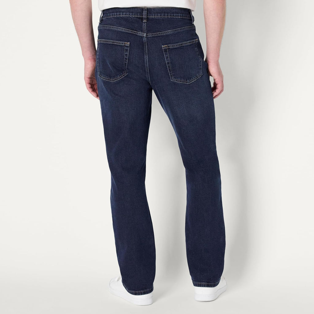Amazon Essentials Men's Straight-Fit Jeans, Midweight Vintage Inspired Denim, Fitted Through Hip and Thigh