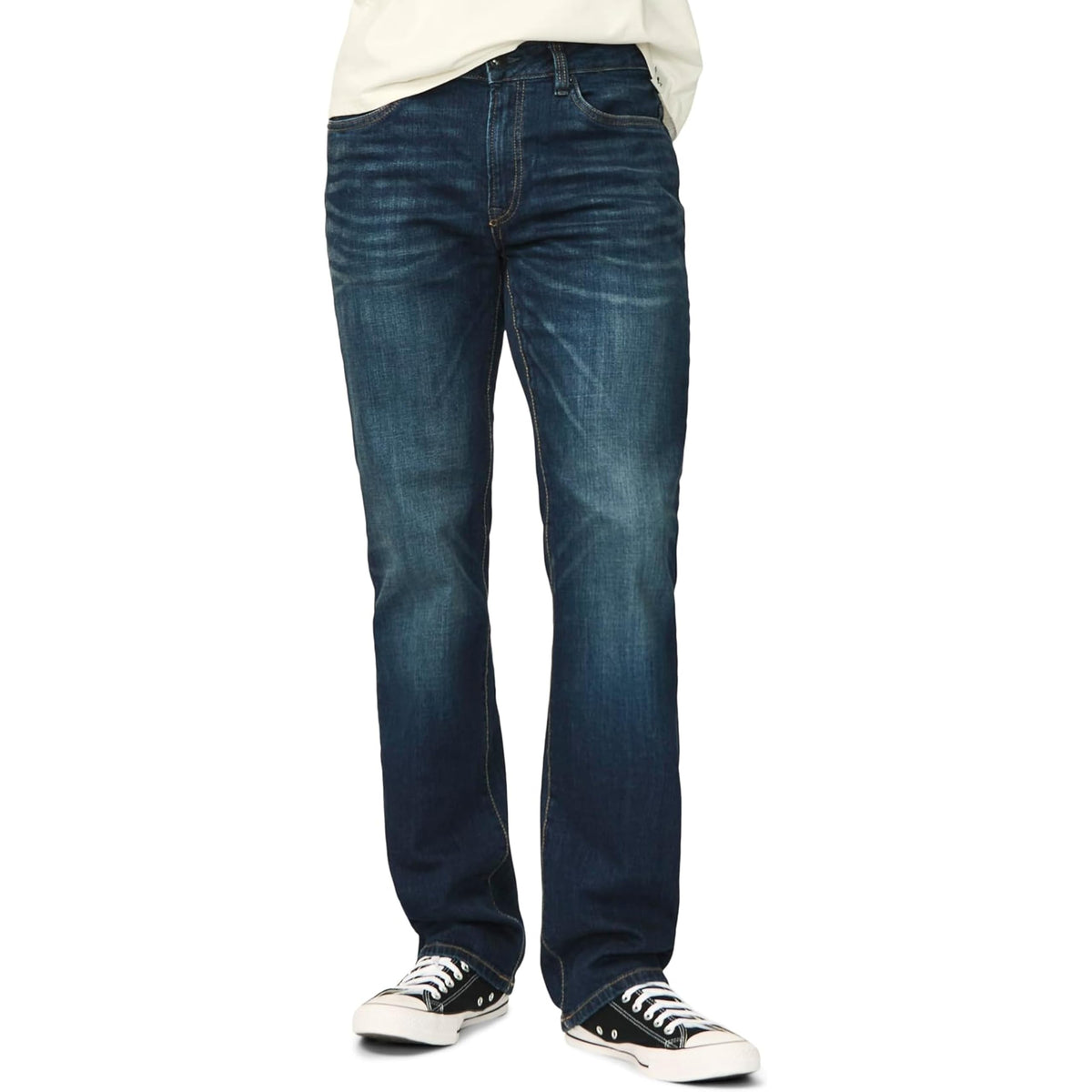 Buffalo David Bitton Mens Relaxed Straight Leg Driven Jean with Stretch Fabric