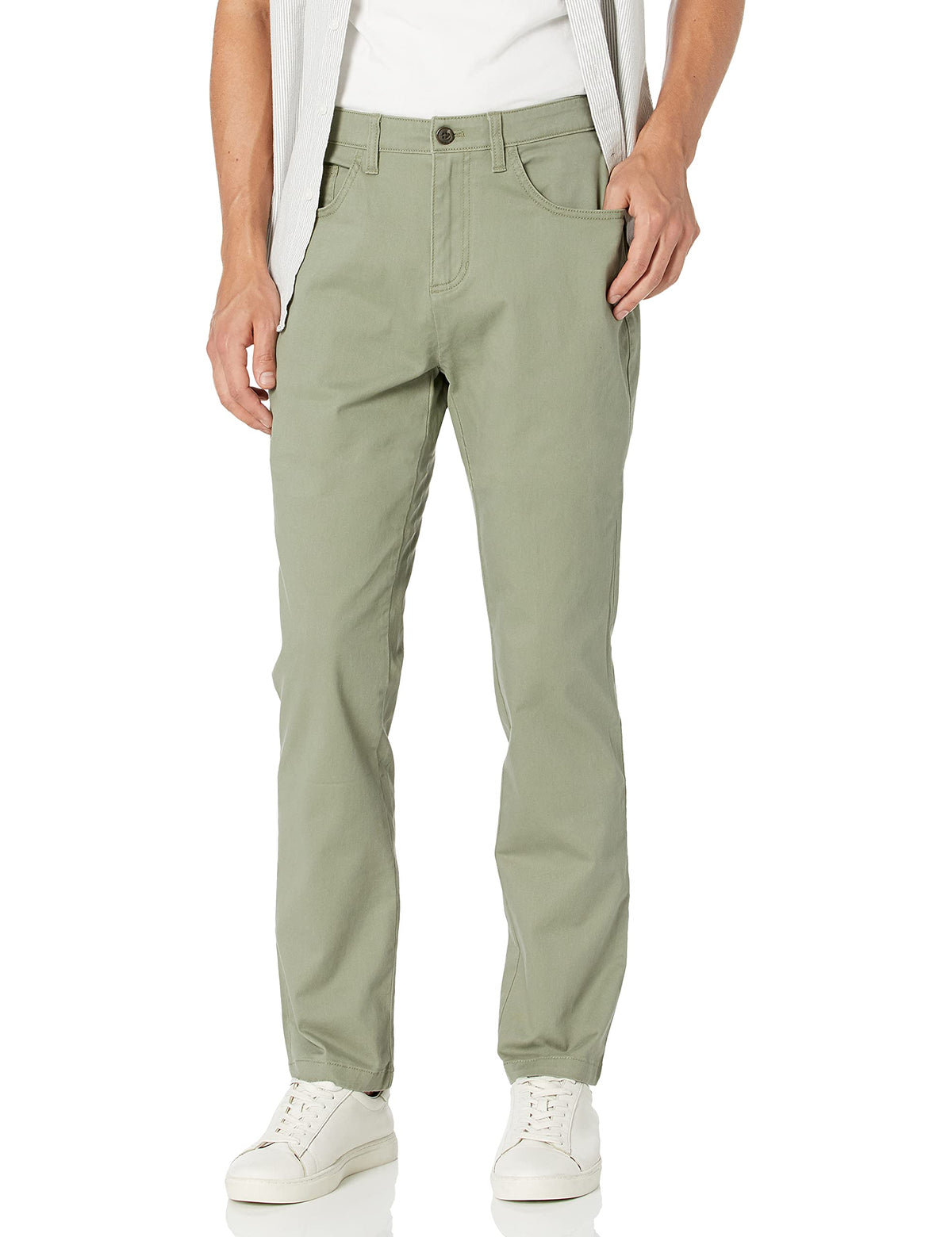 Amazon Essentials Men's Athletic Fit Chinos, Work Pants, 5-Pocket, Cotton Stretch
