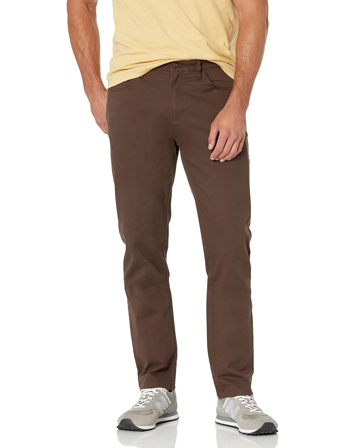 Amazon Essentials Men's Athletic Fit Chinos, Work Pants, 5-Pocket, Cotton Stretch