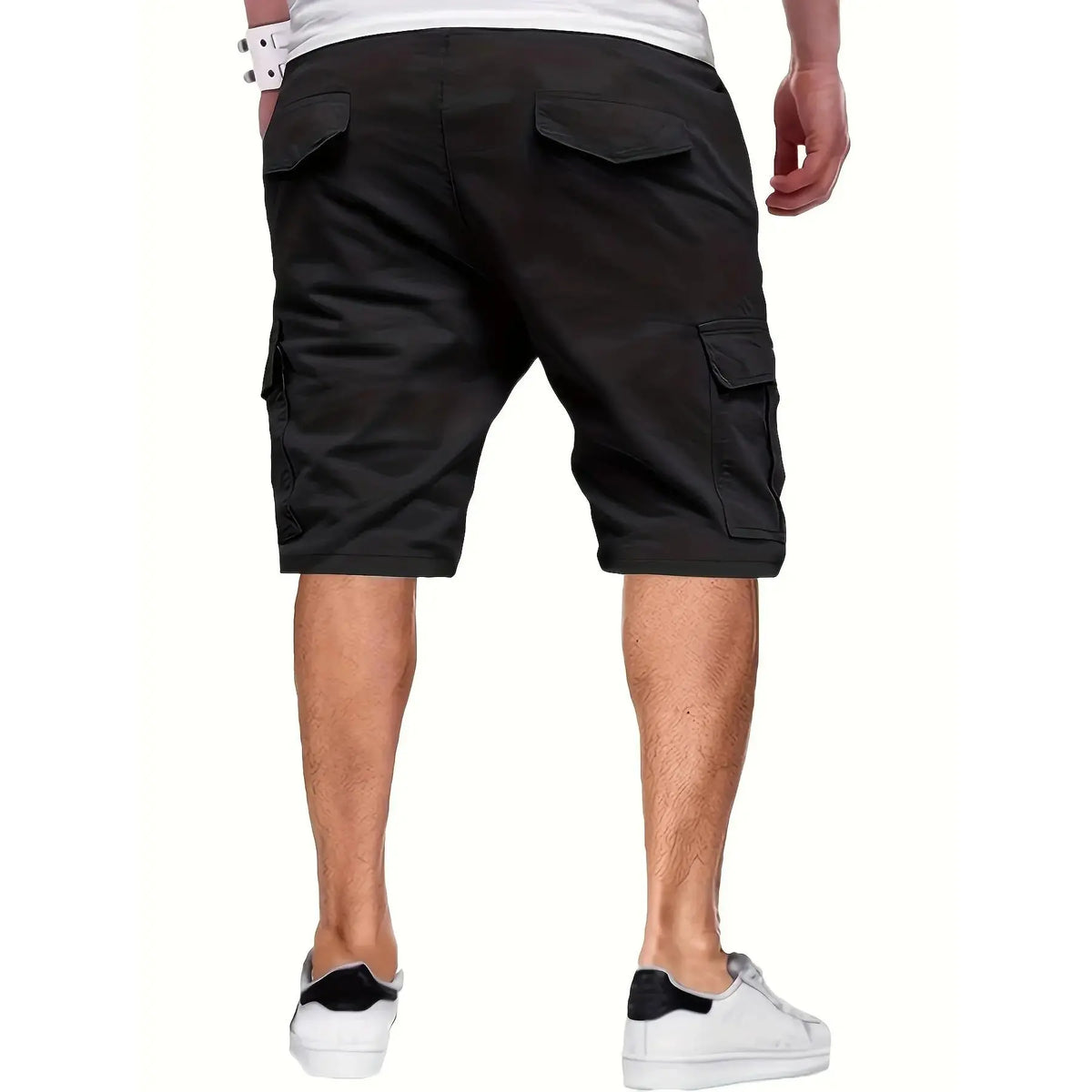 3-Piece Men's Shorts Set - Brown Black & Green - Slanted Pockets - 3-Piece Bottoms for Everyday Use Menswear Overalls shorts men ,Perfect for Street Style, Skateboarding, and Camping