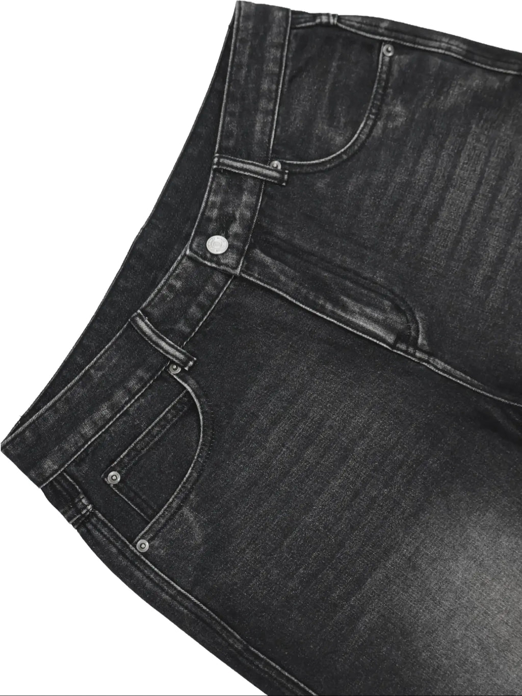 Loose Fit Men's Jeans, High Street Loose, Street Style Pattern Print, Cool and Trendy Denim Jeans, Comfortable Casual Wear, Fashionable Menswear