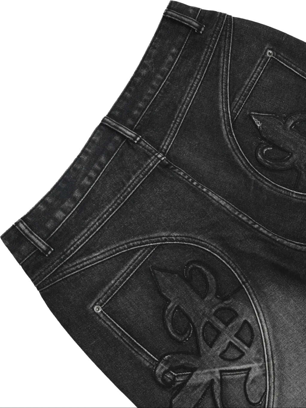 Loose Fit Men's Jeans, High Street Loose, Street Style Pattern Print, Cool and Trendy Denim Jeans, Comfortable Casual Wear, Fashionable Menswear