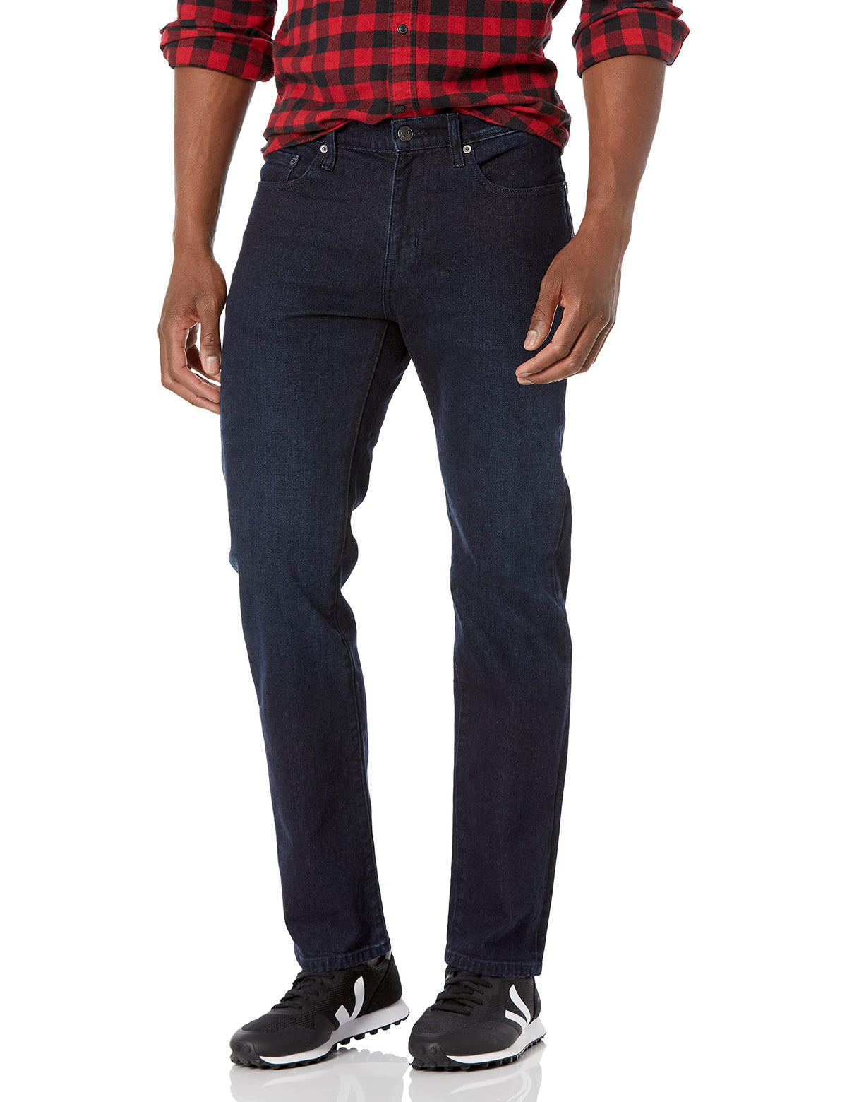 Amazon Essentials Men's Straight-Fit Stretch Jean, Light-Stretch Denim