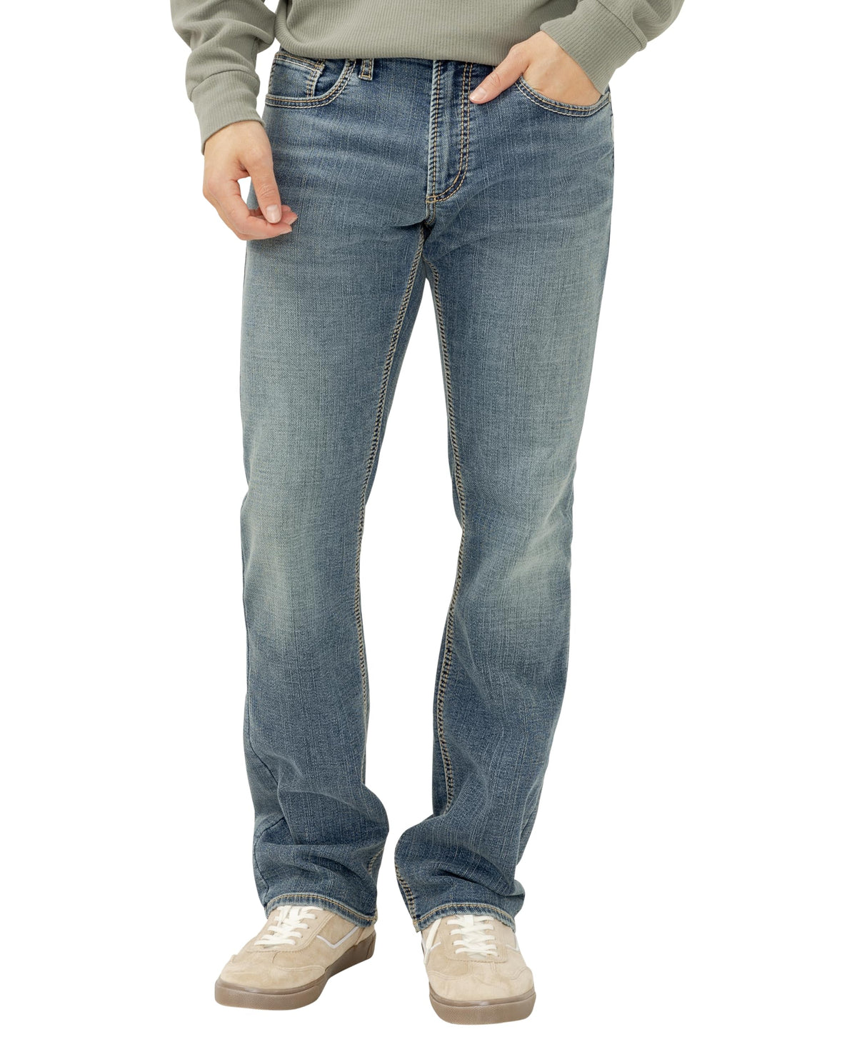 Silver Jeans Co. Mens Jace Slim Fit Bootcut Jeans
