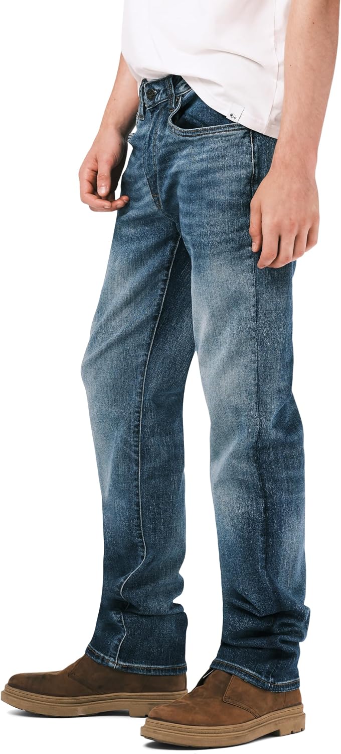 Buffalo David Bitton Mens Relaxed Straight Leg Driven Jean with Stretch Fabric