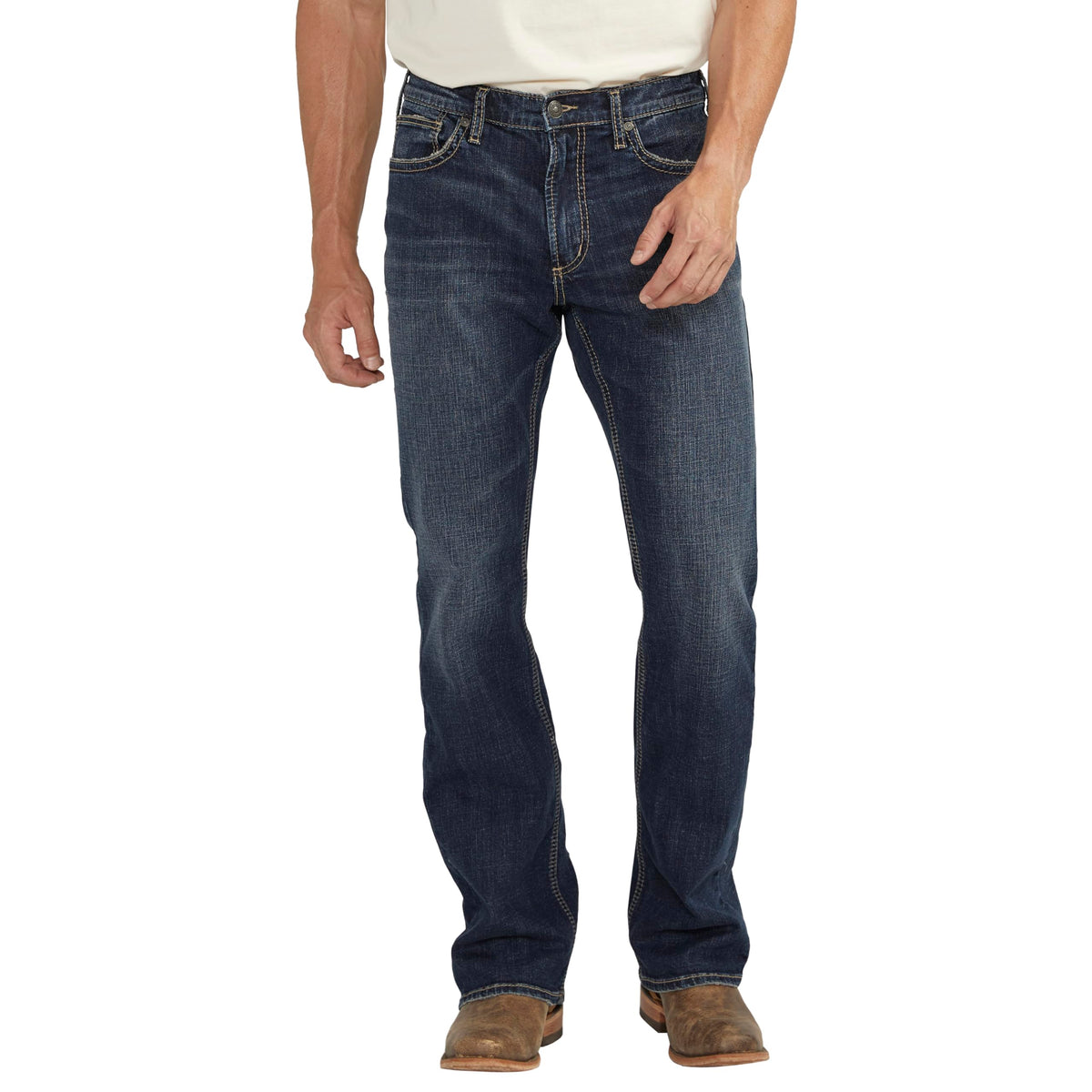 Silver Jeans Co. Mens Jace Slim Fit Bootcut Jeans
