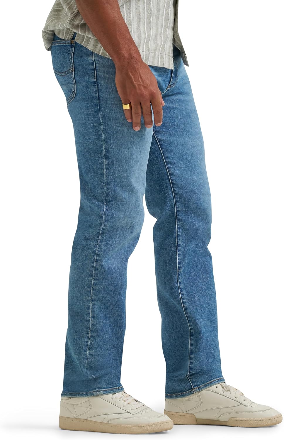 Lee Mens Extreme Motion Regular Straight Jean with Cool Temp