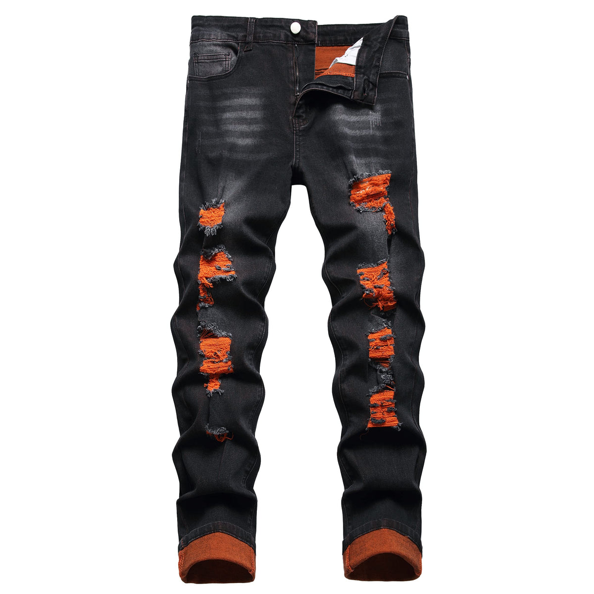 RANMCC Men's Printed Stretch Skinny Jeans Premium Slim Fit Fashionable Designs Denim Pants Jeans