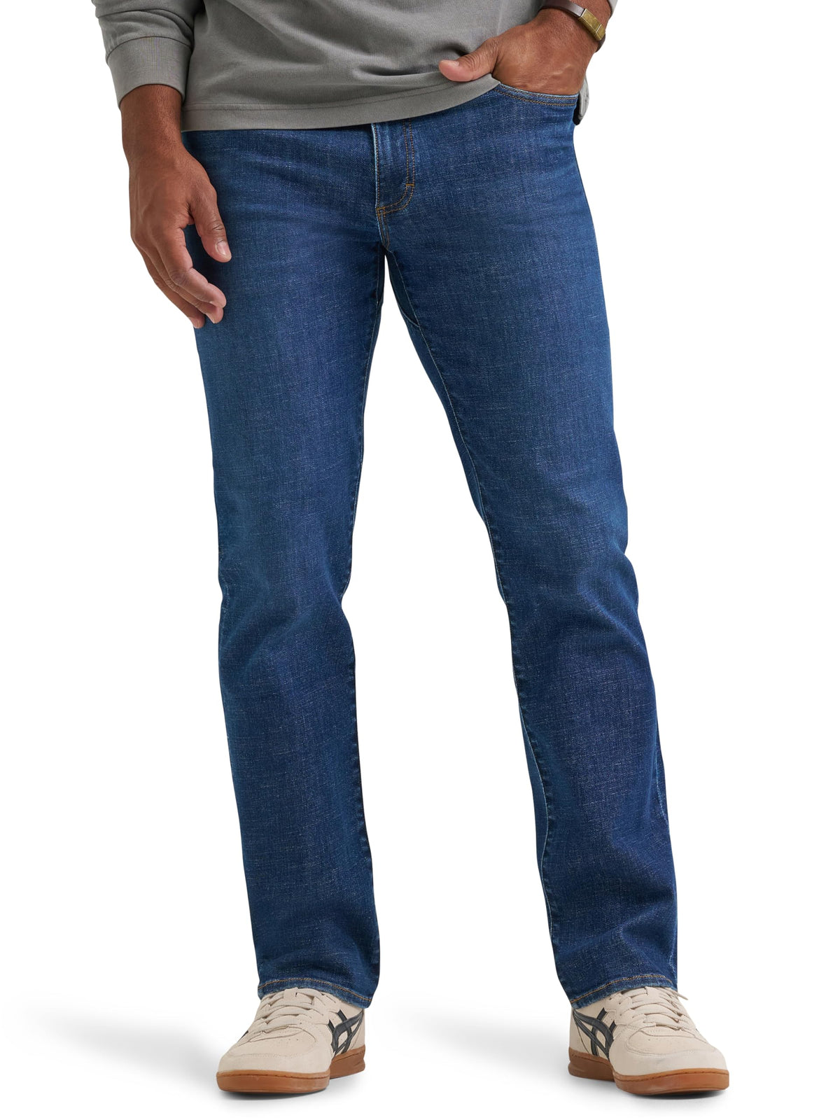 Lee Mens Extreme Motion Regular Straight Jean with Cool Temp