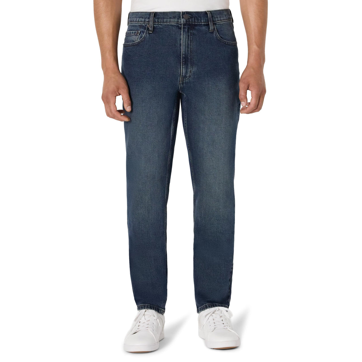 Amazon Essentials Men's Athletic Fit Jeans with Extra Room in Hip and Thigh, Low Stretch Denim, 5 Pocket Styling