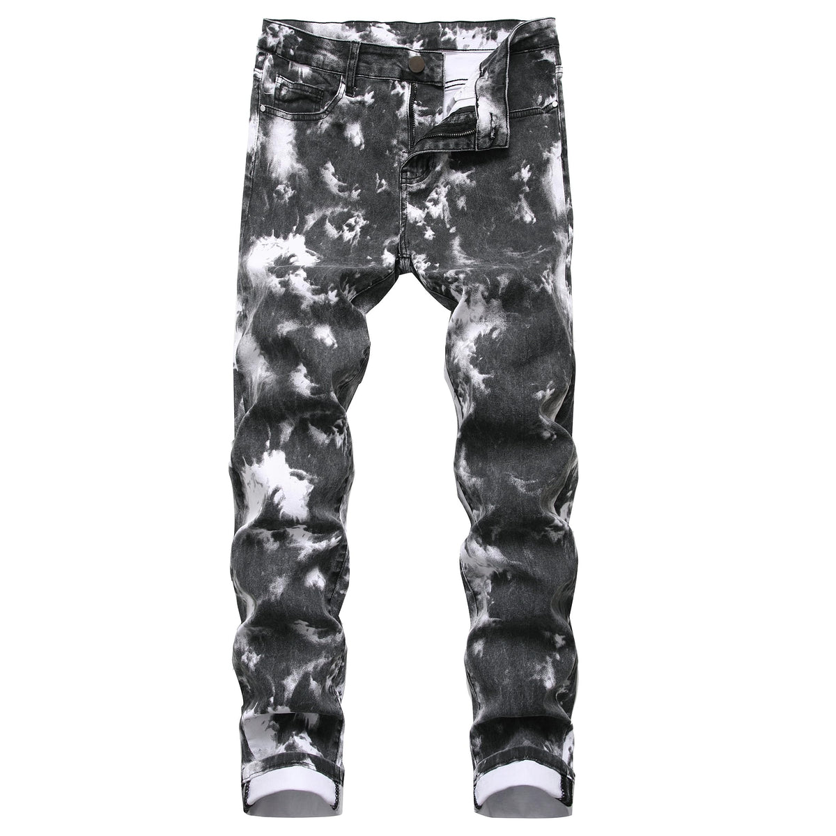 RANMCC Men's Printed Stretch Skinny Jeans Premium Slim Fit Fashionable Designs Denim Pants Jeans