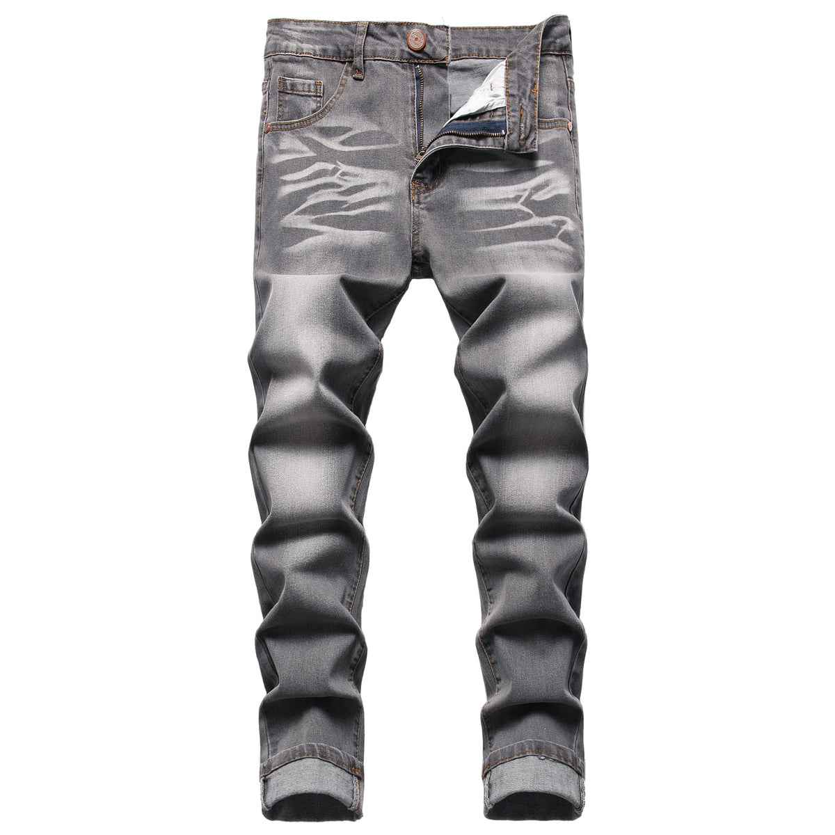 JUNBAOSS Men's Slim Fit Stretch Jeans Ripped Skinny Jeans for Men, Distressed Straight Leg Fashion Comfort Flex Waist Pants