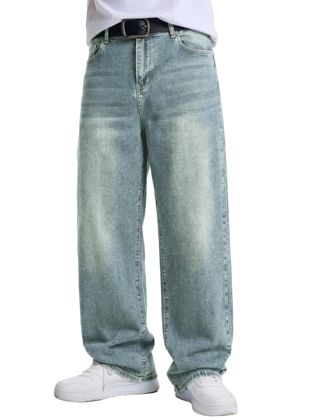 JMIERR Mens Baggy Jeans Wide Leg Y2K Loose Fit Denim Pants