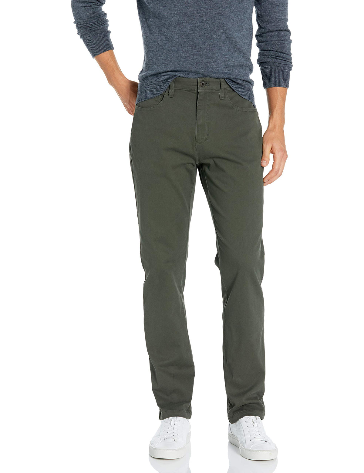 Amazon Essentials Men's Athletic Fit Chinos, Work Pants, 5-Pocket, Cotton Stretch