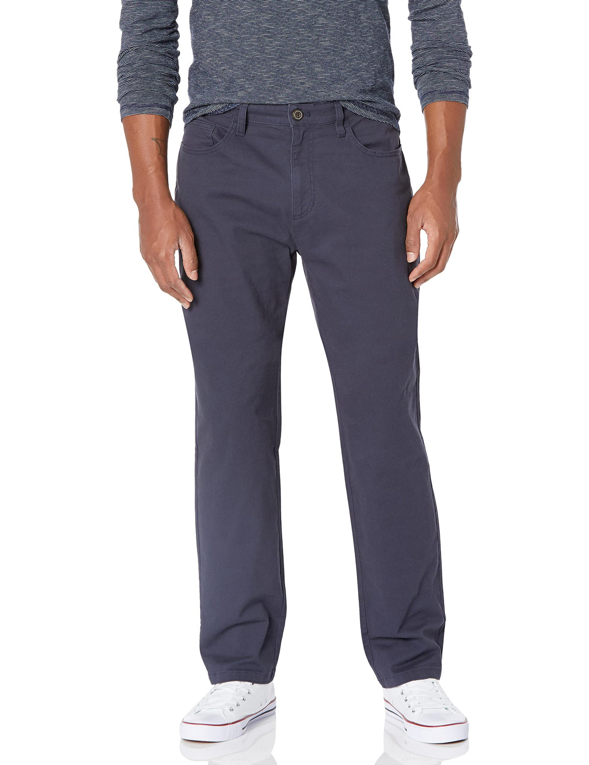 Amazon Essentials Men's Athletic Fit Chinos, Work Pants, 5-Pocket, Cotton Stretch