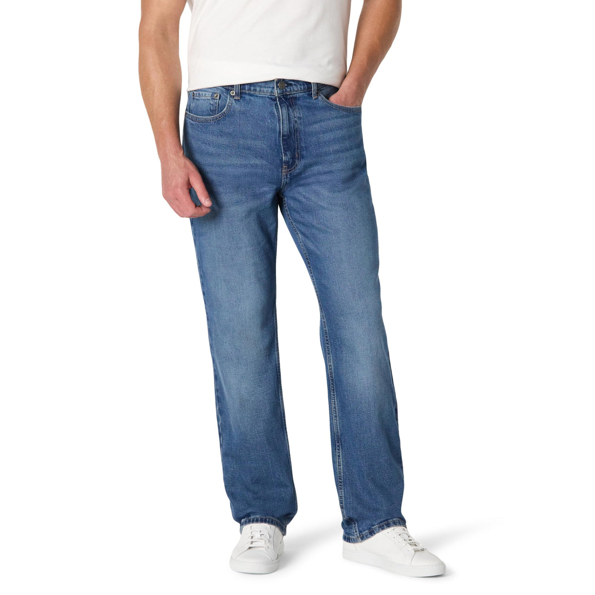 Amazon Essentials Men's Relaxed-Fit Heavyweight Rigid Jeans, 5 Pocket Styling