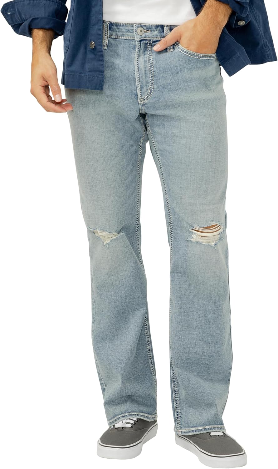 Silver Jeans Co. Mens Jace Slim Fit Bootcut Jeans
