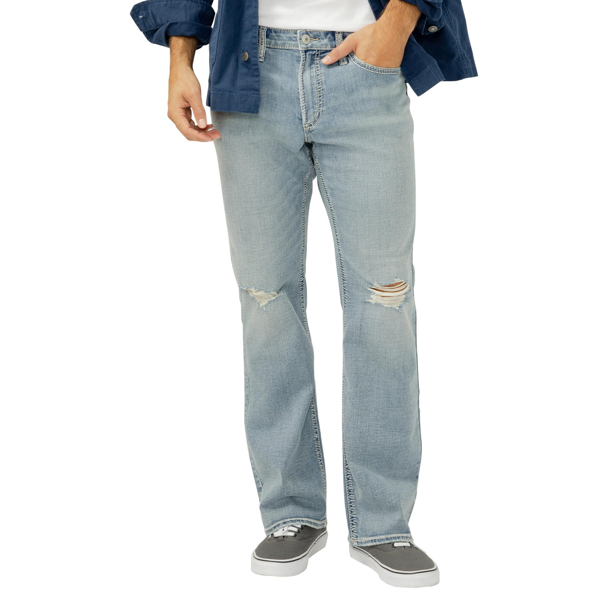 Silver Jeans Co. Mens Jace Slim Fit Bootcut Jeans