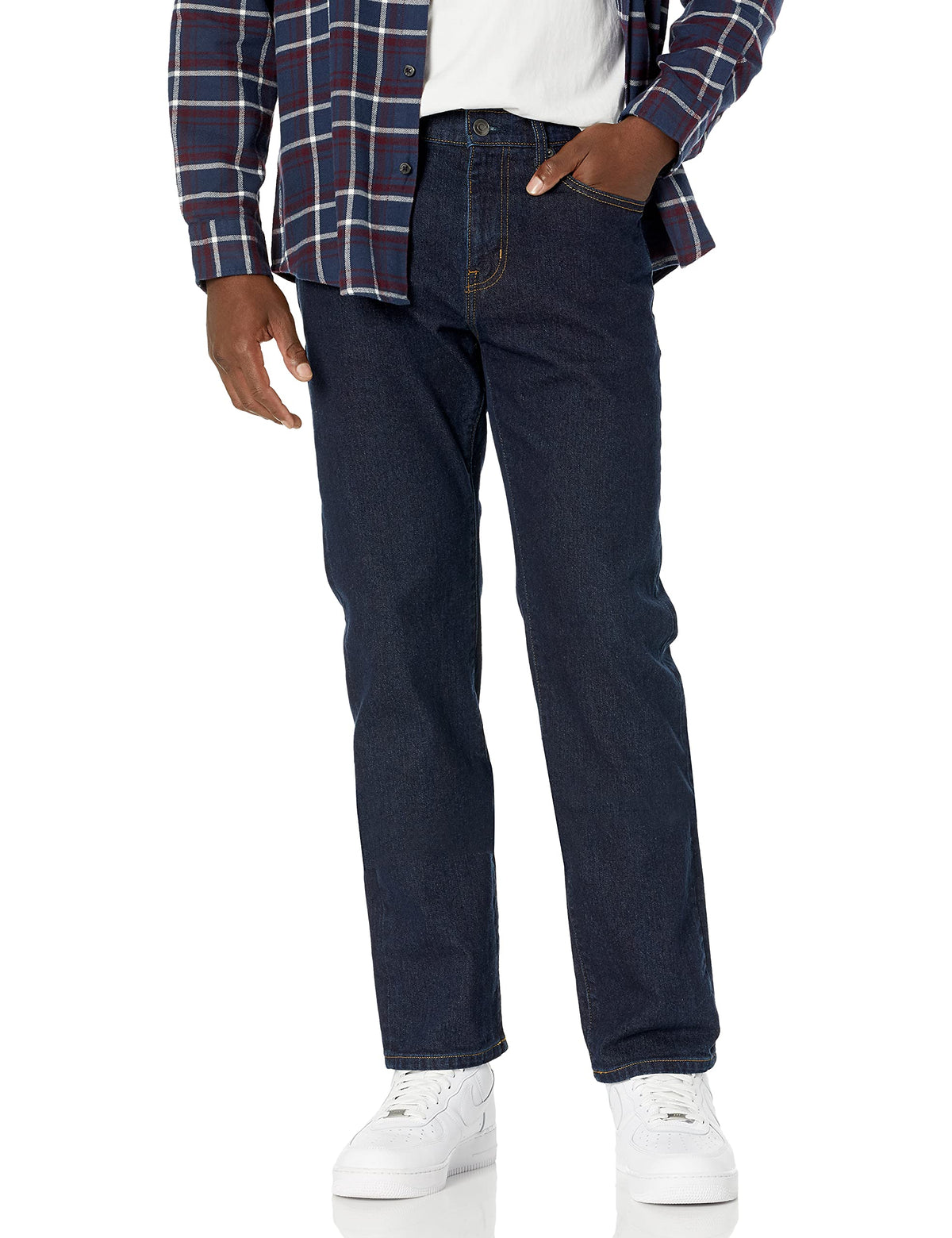 Amazon Essentials Men's Straight-Fit Stretch Jean, Light-Stretch Denim